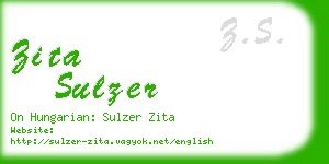 zita sulzer business card